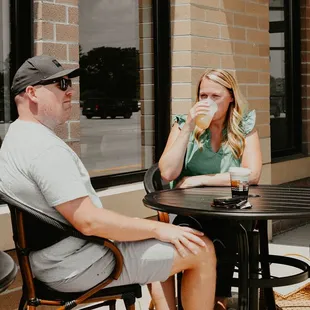 Patio seating for warm weather days!
