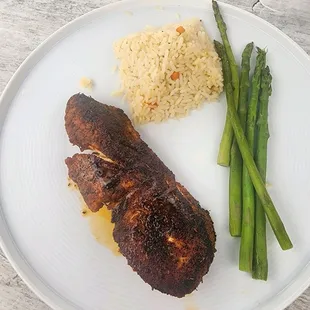 Blackened halibut