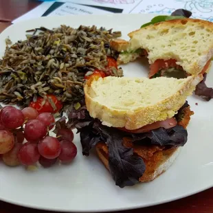 BLT with Goat Cheese and wild rice salad