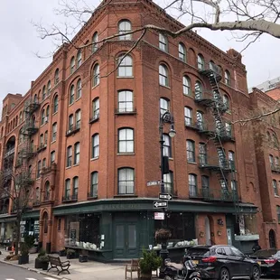 a red brick building with many windows