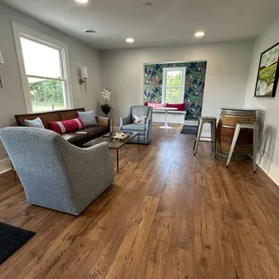 Indoor seating available.