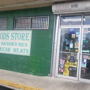 the front of the store