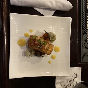 a plate of food on a table