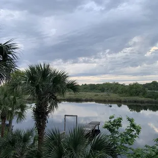 View from the enclosed dining area.