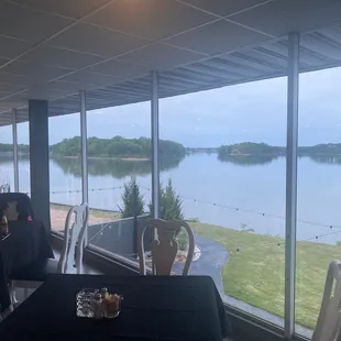 a view of the river from the restaurant