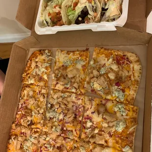 Buffalo Chicken Flatbread Tacos