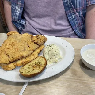 One big juicy chicken fried steak!!!