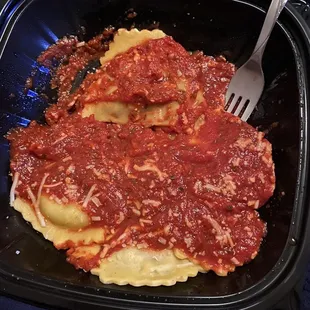 Braised beef ravioli