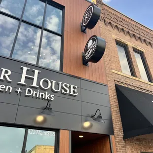 the front of the building