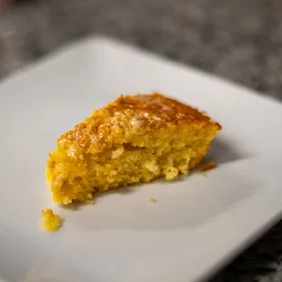 a piece of cake on a plate