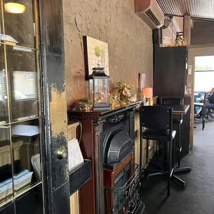 Fireplace in another dining area