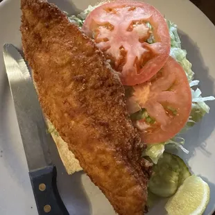 Cajun Walleye Sandwich