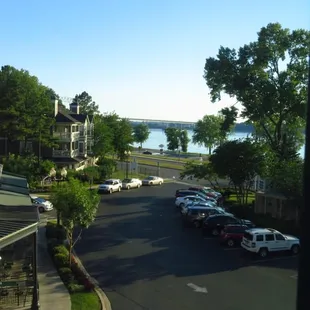 View of river from room on third floor, main building.