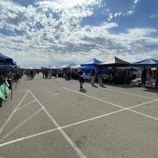 a wide angle of the market