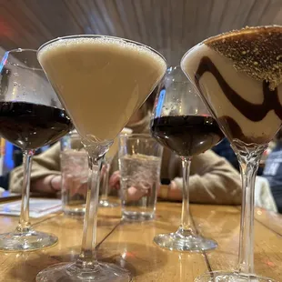 Pino Noir, Peppermint bark and Smores Martini.