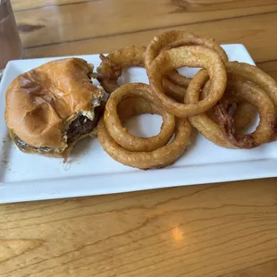 Beyond burger and onion rings