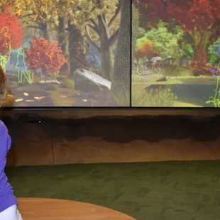 Interactive games in the Discovery Room.