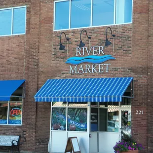 the front of the building