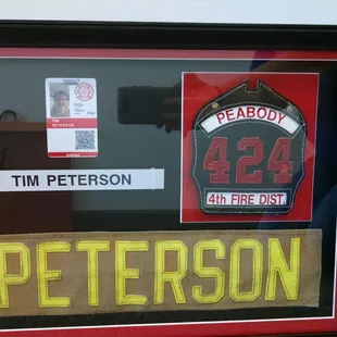 This collage displays several pieces of Mr. Peterson's gear as you can see.