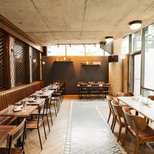 the dining area of the restaurant