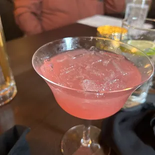 From the bar, prickly pear, margarita