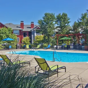 Enjoy the beautiful resort-style pool with generous sundeck that comes with the experience of living at our luxury Columbus apartments.