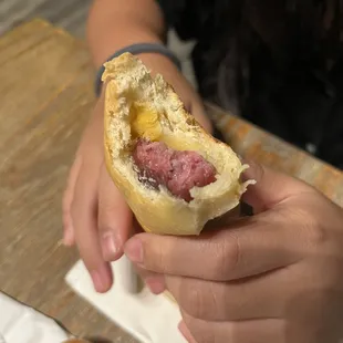 Another sausage and cheese kolache.  One was almost half the size as the other.