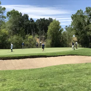 Bunkers are looking clean and greens are healed.