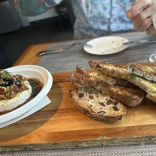 Baked Brie with that amazing rustic bread