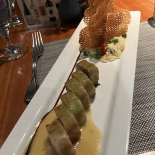 Crispy Tuna entree w risotto.