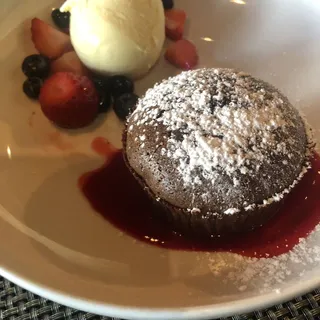 Hot Dark Chocolate Fondant Cake