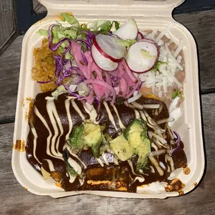 Mole enchiladas. Jacka mobile.