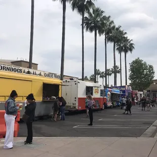 One row of Food Trucks