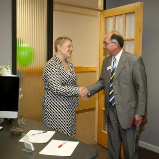 Maureen with a Member of the Chamber of Commerce