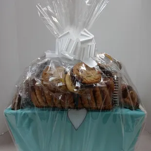 a basket of cookies