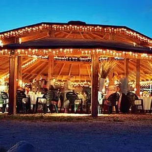 2,000 sq. ft. Reception Pavilion with dance floor and sound system.
