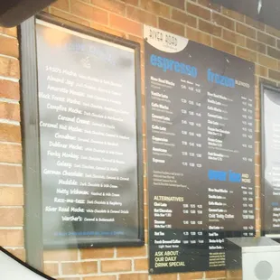 Drive-thru menu; the line was super long so I had to be quick with the pic