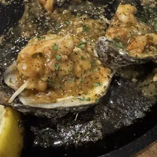 BBQ oysters (really good)