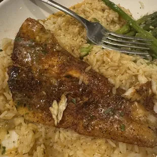 Speckled trout was good. Forgot to take photos until mid- meal.