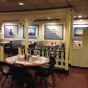 the dining room and kitchen