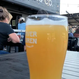 a glass of beer