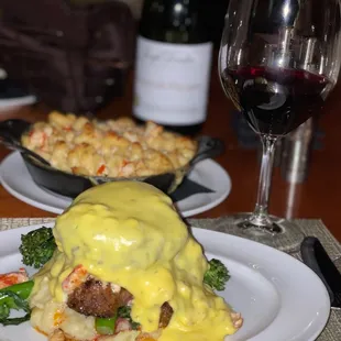 Surf and turf, lobster Macaroni and Six Cheese