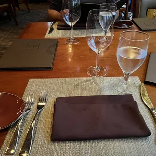 a place setting for a meal