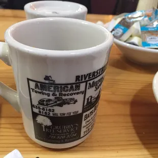 Diner coffee in classic mugs