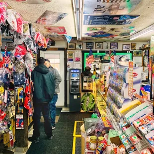 Inside front counter.