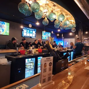 people sitting at the bar