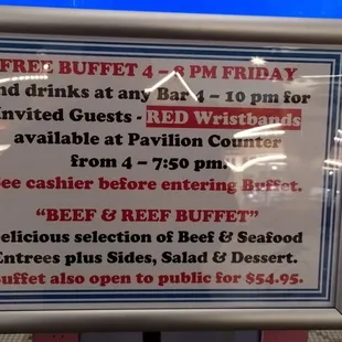 If your player's club status is high enough to earn comps, you may receive an invitation to their invite-only Friday events.