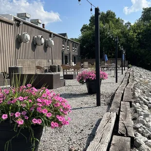a view of the river from the patio