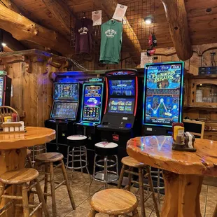 Slot machines in the bar area
