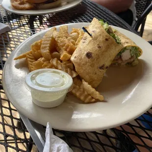 Caesar Rollup with fries